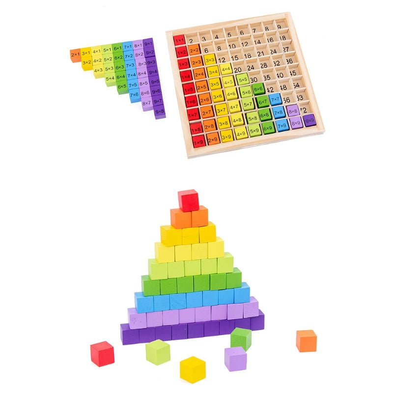 Juguete de Matemáticas Montessori de Madera Atractivo - Ayuda de Aprendizaje de Multiplicaciones para Niños & Regalo Educativo - SACASUSA