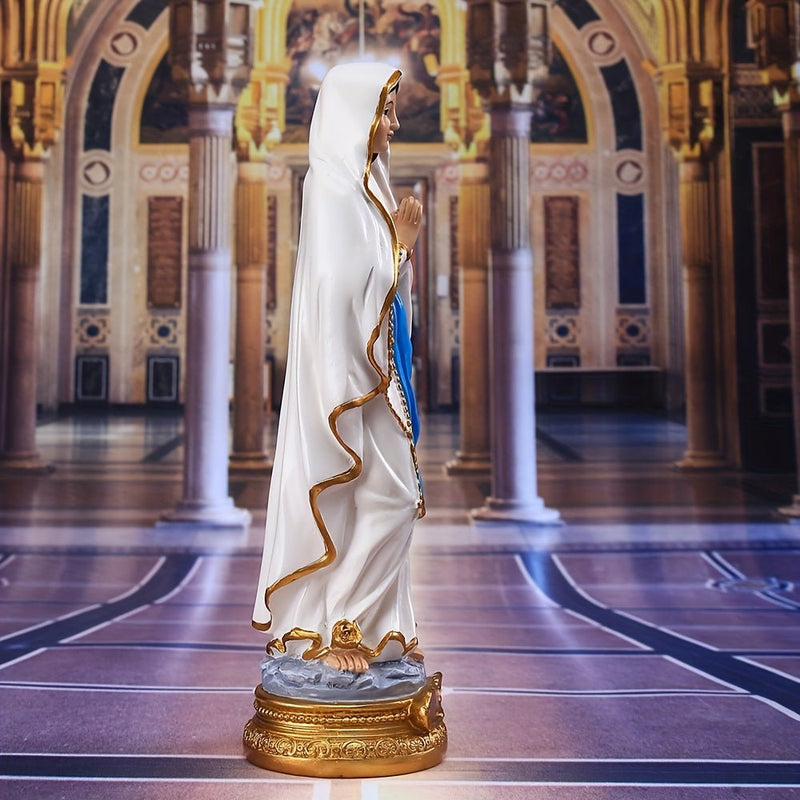 1 Estatua De La Virgen María De Lourdes, Estatuas Católicas De La Santísima Virgen María, Figuras De La Virgen María De Resina De Regalo Católico, Adecuadas Para La Decoración Religiosa Del Hogar - SACASUSA
