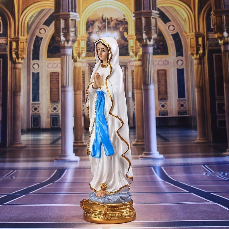 1 Estatua De La Virgen María De Lourdes, Estatuas Católicas De La Santísima Virgen María, Figuras De La Virgen María De Resina De Regalo Católico, Adecuadas Para La Decoración Religiosa Del Hogar - SACASUSA
