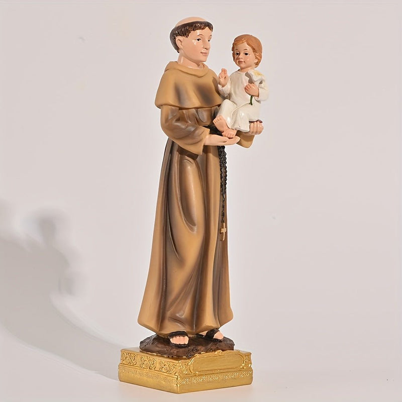 1 Figura Sagrada De San Antonio, Decoración De Estatua Religiosa, Bonito Adorno, Decoración Para El Hogar, Sala De Estar, Bar, Cafetería, Decoración De La Habitación, Adorno De Exhibición De Mesa - SACASUSA