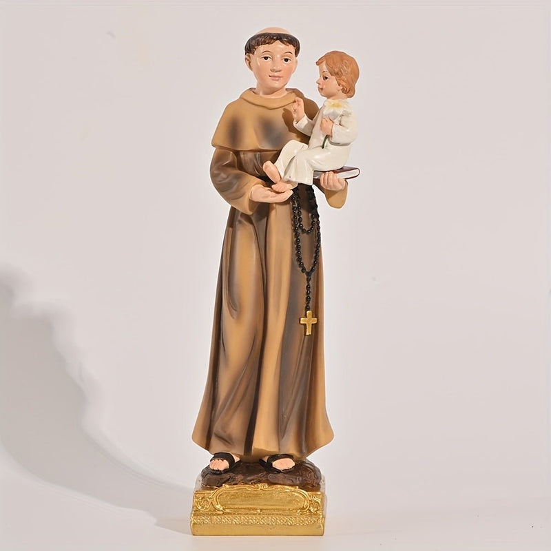 1 Figura Sagrada De San Antonio, Decoración De Estatua Religiosa, Bonito Adorno, Decoración Para El Hogar, Sala De Estar, Bar, Cafetería, Decoración De La Habitación, Adorno De Exhibición De Mesa - SACASUSA