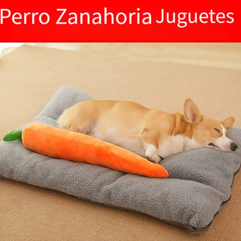 1 Juguete De Peluche Chirriante Para Dientes De Mascotas, Diseño De Zanahoria Grande Duradero Para Perros - SACASUSA