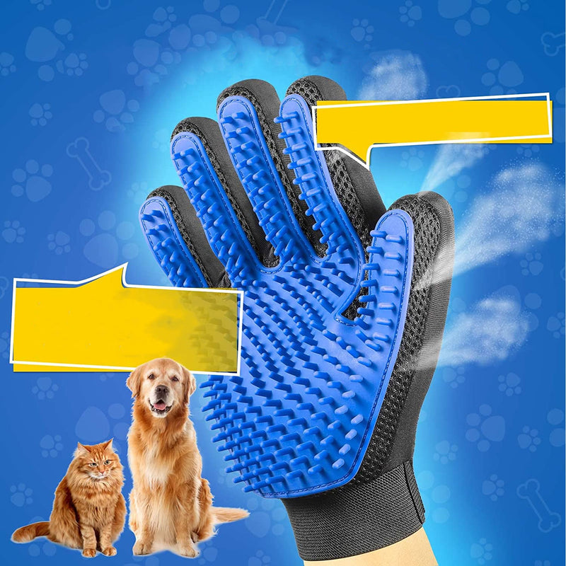 1 par de guantes de aseo para mascotas, cepillo suave para quitar el pelo de perros y gatos, masajea y estimula la circulación, fácil de usar y limpiar - SACASUSA