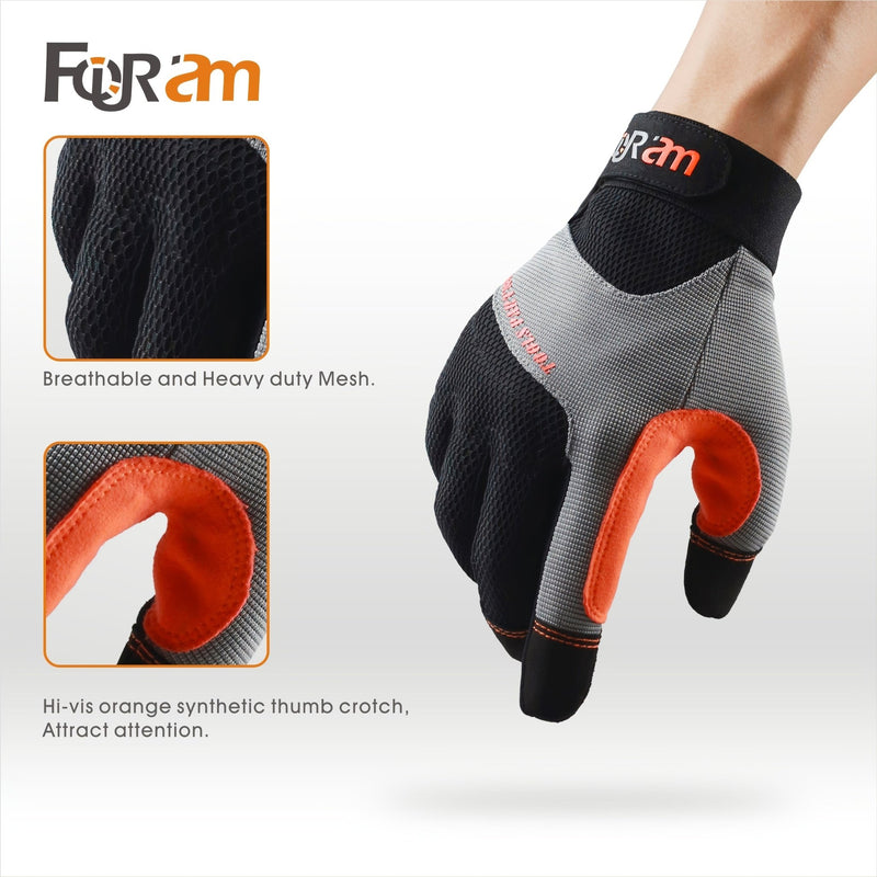 1 par de guantes de trabajo para hombres y mujeres, guantes de trabajo mecánicos utilitarios, pantalla táctil de alta destreza para usos múltiples, excelente agarre - SACASUSA