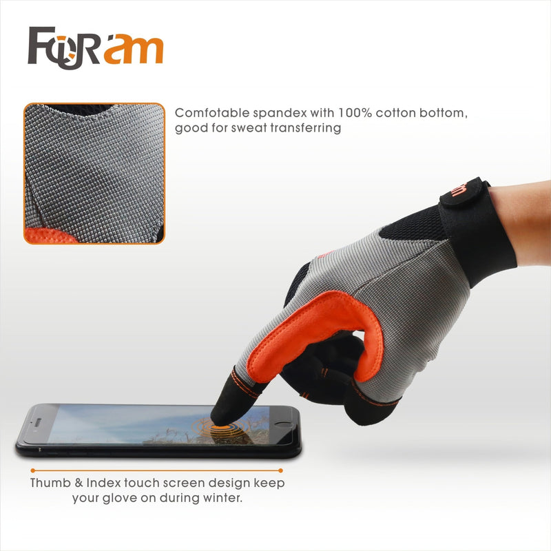 1 par de guantes de trabajo para hombres y mujeres, guantes de trabajo mecánicos utilitarios, pantalla táctil de alta destreza para usos múltiples, excelente agarre - SACASUSA