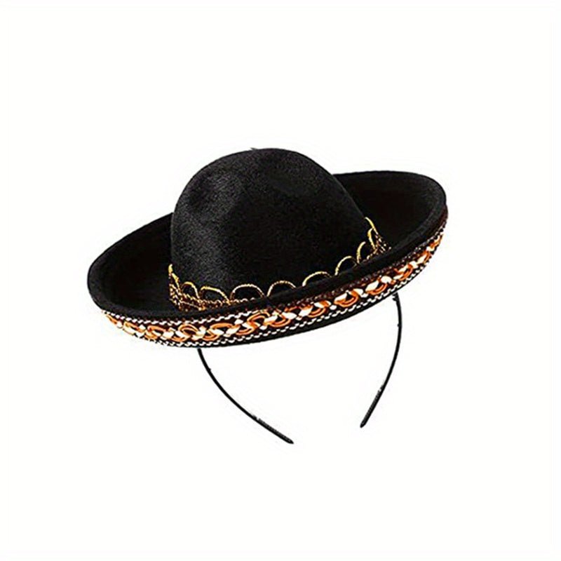 1 Pieza, Sombrero Decorativo Para Fiesta De Vacaciones, Pequeño Sombrero Mexicano Creativo, Suministros De Decoración Para Fiestas Temáticas - SACASUSA