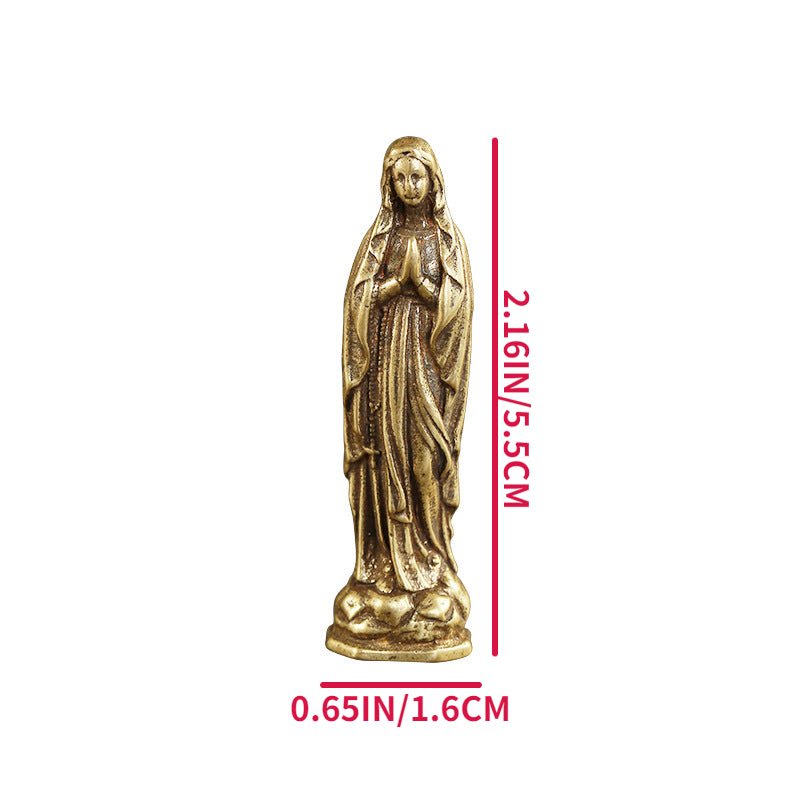 1pc Figurina De La Virgen María Estatua De Nuestra Señora De La Gracia Mini Escultura De La Virgen María Estilo Italiano Católico Estatua Religiosa Decoración - SACASUSA