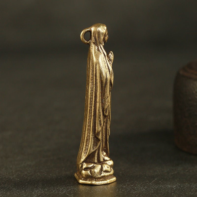 1pc Figurina De La Virgen María Estatua De Nuestra Señora De La Gracia Mini Escultura De La Virgen María Estilo Italiano Católico Estatua Religiosa Decoración - SACASUSA