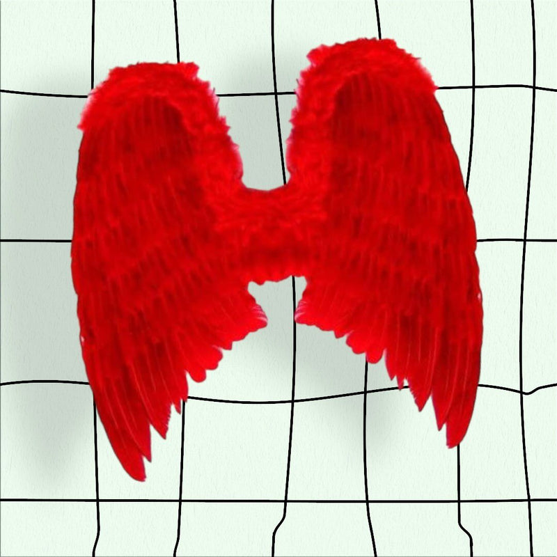 28X26 pulgadas XL Pluma extra grande Alas de ángel de hadas de Halloween 3 colores Negro, blanco o rojo Hombres Mujeres Adultos Tamaño L Fiesta de disfraces - SACASUSA