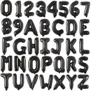 40 pulgadas personalizado número de letra negra gran globo de helio pancarta Mylar carta cumpleaños pancarta personalización Baby Shower feliz cumpleaños - SACASUSA