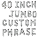 40 pulgadas personalizado número de letra negra gran globo de helio pancarta Mylar carta cumpleaños pancarta personalización Baby Shower feliz cumpleaños - SACASUSA