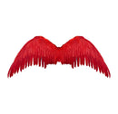 Alas de ángel de hada grandes de plumas rojas grandes de 47x17 pulgadas con halo gratis para alas de disfraz de Halloween hombres mujeres adultos L XXL - SACASUSA