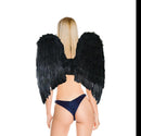 Alas de ángel de hadas de Halloween de plumas grandes XL de 28 x 26 pulgadas en 3 colores: negro, blanco o rojo, mujeres, hombres y adultos - SACASUSA