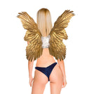 Alas de ángel de hadas de plumas grandes con halo gratis para disfraces de Halloween Adultos Hombres Mujeres - SACASUSA