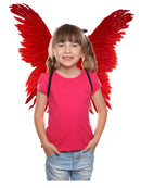 Alas de ángel de hadas de plumas grandes con halo gratis para disfraces de Halloween Adultos Hombres Mujeres - SACASUSA