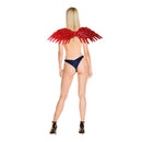 Alas de ángel de hadas de plumas rojas grandes hechas a mano con halo gratis Disfraz de Halloween Alas de fiesta Hombres Mujeres Adultos L - SACASUSA