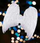 Alas de ángel de plumas blancas grandes XXL hechas a mano de 32x33 pulgadas para Halloween, mujeres y hombres adultos, fiesta de disfraces de Halloween - SACASUSA