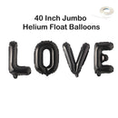 AMOR 40 "XL Globos Jumbo Galentines Decoraciones para fiestas del Dá­a de San Valentá­n Oro rosa, Rosa, Plata, Oro, Globos negros Decoración para fiestas Banner - SACASUSA
