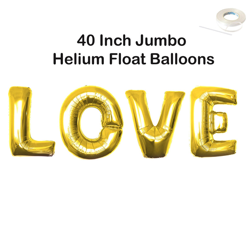 AMOR 40 "XL Globos Jumbo Galentines Decoraciones para fiestas del Dá­a de San Valentá­n Oro rosa, Rosa, Plata, Oro, Globos negros Decoración para fiestas Banner - SACASUSA