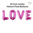 AMOR 40 "XL Globos Jumbo Galentines Decoraciones para fiestas del Dá­a de San Valentá­n Oro rosa, Rosa, Plata, Oro, Globos negros Decoración para fiestas Banner - SACASUSA