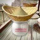 Auténtica cocina tailandesa hecha a mano con nuestra vaporera de arroz glutinoso pegajosa de bambú, ala de canasta grande y tapa redonda de mimbre - SACASUSA