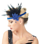 Azul Vintage Inspirado El Gran Gatsby Diadema de Cuentas Tocado de la década de 1920s Flapper Nupcial Tocado de Boda Accesorio para el Cabello Fiesta rugiente de Halloween - SACASUSA
