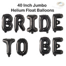 Banner de letras Jumbo BRIDE TO BE de 40 pulgadas, rosa, oro rosa, plata, decoración negra, globo, despedida de soltera, despedida de soltera, favores de fin de semana - SACASUSA