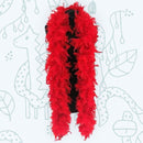 Boa de plumas de pavo rojo de 100g, boas de plumas de 6 pies de largo, hermoso color vibrante, accesorio para disfraz de Halloween - SACASUSA