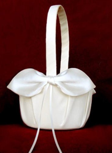 Boda nupcial Marfil Nudo de amor Anillo de lazo de satén Portador de almohada Cesta de niña de flores Libro de visitas Juego de bolá­grafos Juego de servidor de cuchillos para pasteles álbum de fotos - SACASUSA