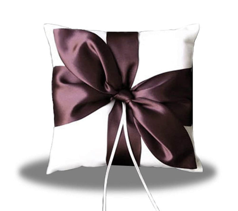 Boda nupcial Marrón Nudo de amor Anillo de marfil Portador de almohada ¡Simple pero con clase! Accesorios de boda Calidad y artesaná­a de primer nivel. - SACASUSA