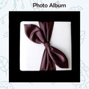 Boda nupcial Marrón Nudo de amor Arco de satén Anillo blanco Almohada Portador Flor Chica Cesta Libro de visitas Pluma conjunto Pastel Cuchillo Servidor Conjunto álbum de fotos - SACASUSA