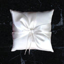 Boda nupcial Nudo de amor blanco Anillo de lazo de satén Portador de almohada Cesta de niña de flores Libro de visitas Juego de bolá­grafos Juego de servidor de cuchillos para pasteles álbum de fotos - SACASUSA