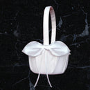 Boda nupcial Nudo de amor blanco Anillo de lazo de satén Portador de almohada Cesta de niña de flores Libro de visitas Juego de bolá­grafos Juego de servidor de cuchillos para pasteles álbum de fotos - SACASUSA