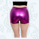 Botá­n metálico brillante Botá­n elástico Chico Pantalones cortos calientes Spankies Animar Gimnasio Danza Voleibol Rave Roller Derby Chicas niños Mujeres atléticas SML - SACASUSA