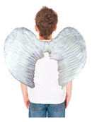 Large Feather Halloween Costume, Fairy Angel Wings, 26" x 19", Black, White, or Red with Free Halo for Men, Women, and Adults