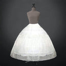 Adjustable 4-Hoop Super Full Size Wedding Petticoat Net Layers Tulle Skirt Underskirt Bridal Gown Halloween Costume Party Dress