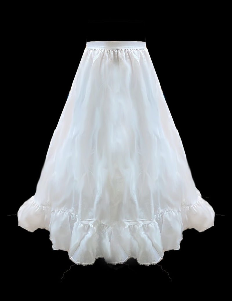 Enagua de crinolina corte A, vestido de novia semicompleto sin aros, falda interior en capas para mujer, talla única. SML XL 24"-35" cintura