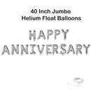 FELIZ ANIVERSARIO Banner de globo de 40 pulgadas Globos con letras gigantes Decoración de fiesta Oro rosa, rosa, plata, oro, fondo negro Flotador de helio - SACASUSA