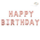 FELIZ CUMPLEAá‘OS 40" Globo Banner Globos con letras gigantes Decoración de fiesta Oro rosa, rosa, plata, oro, fondo negro Flotador de helio - SACASUSA