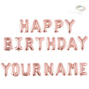 FELIZ CUMPLEAá‘OS Jumbo 40" Globo Banner con nombre personalizado Globos con letras Plata, Oro, Oro rosa, Negro, Rosa, Azul Decoraciones para fiestas Helio - SACASUSA