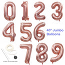 Globo numérico de 40 "0/1/2/3/4/5/6/7/8/9 Globo de aluminio Decoración de fiesta de cumpleaños Oro Plata Azul Rosa Rojo Negro Rosa Oro Verde Púrpura Arco iris - SACASUSA