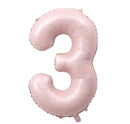 Globos con números de Mylar de aluminio rosa crema gigante de 40 pulgadas para niño y niña 1 2 3 4 5 6 7 8 9 0 Decoraciones para fiesta de cumpleaños Baby Shower Revelación de género - SACASUSA