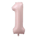 Globos con números de Mylar de aluminio rosa crema gigante de 40 pulgadas para niño y niña 1 2 3 4 5 6 7 8 9 0 Decoraciones para fiesta de cumpleaños Baby Shower Revelación de género - SACASUSA