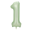 Globos con números de Mylar de aluminio verde crema gigante de 40 pulgadas para niño y niña 1 2 3 4 5 6 7 8 9 0 Decoraciones para fiesta de cumpleaños Baby Shower Revelación de género - SACASUSA