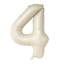 Globos de helio con números gigantes, color crema mate, color beige, de 40 pulgadas, 0,1,2,3,4,5,6,7,8,9, lámina decorativa para fiesta de bodas de cumpleaños, 1º, 2º, 3º - SACASUSA