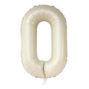 Globos de helio con números gigantes, color crema mate, color beige, de 40 pulgadas, 0,1,2,3,4,5,6,7,8,9, lámina decorativa para fiesta de bodas de cumpleaños, 1º, 2º, 3º - SACASUSA