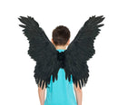 Grandes alas de ángel de hadas de plumas blancas o negras con halo gratis para disfraces de Halloween Adultos Hombres Mujeres - SACASUSA