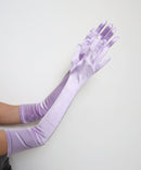 Guantes extralargos de satén nupcial de grado A, de 23 pulgadas por encima del codo, para fiesta de Halloween, cosplay, formales, años 20, longitud operativa, guantes rugientes para fiesta de graduación - SACASUSA