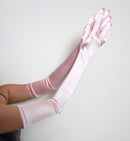 Guantes extralargos de satén nupcial de grado A, de 23 pulgadas por encima del codo, para fiesta de Halloween, cosplay, formales, años 20, longitud operativa, guantes rugientes para fiesta de graduación - SACASUSA