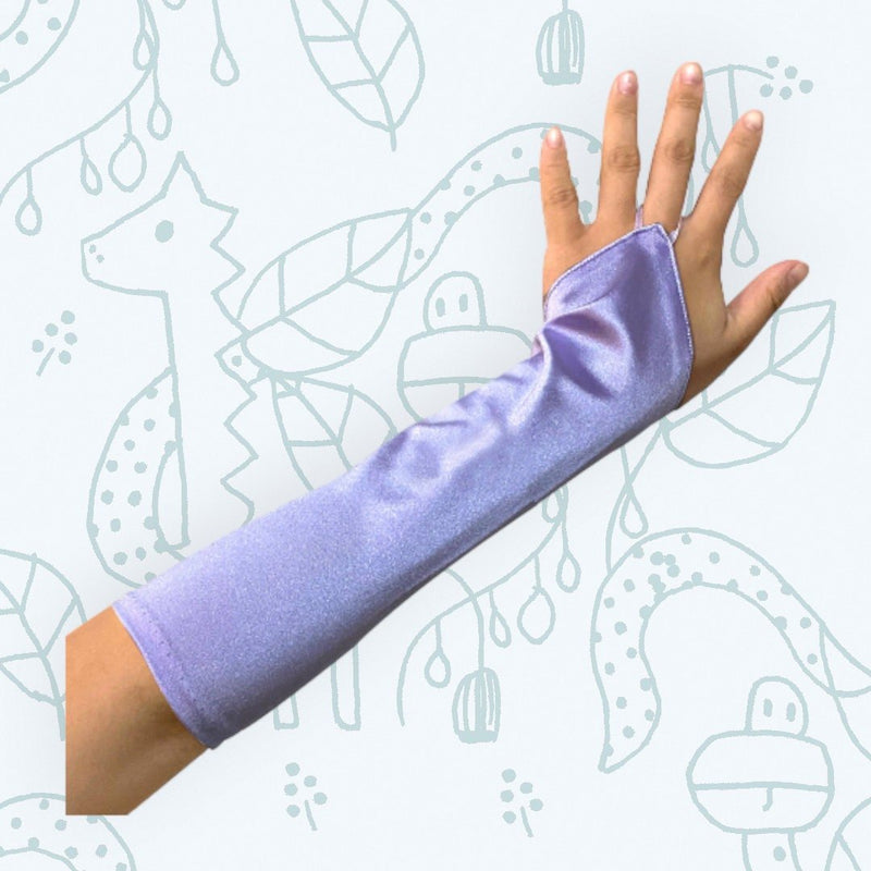 Guantes sin dedos de color satinado para novias de grado A para niños, fiesta de Halloween, Cosplay, formal, años 20, fiesta de graduación rugiente, niñas, niños, 13 pulgadas de largo - SACASUSA